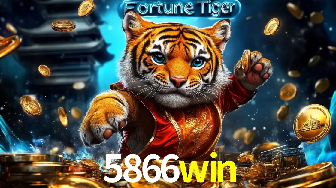 Imagem promocional do jogo de slot Fortune Tiger, com um tigre majestoso em traje tradicional cercado por uma fortuna em moedas de ouro, disponível agora no cassino 5866win.